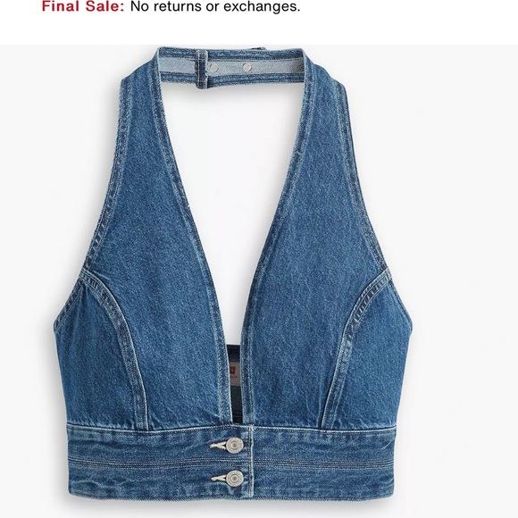 Levis denim Daisy halter top - Picture 3 of 8